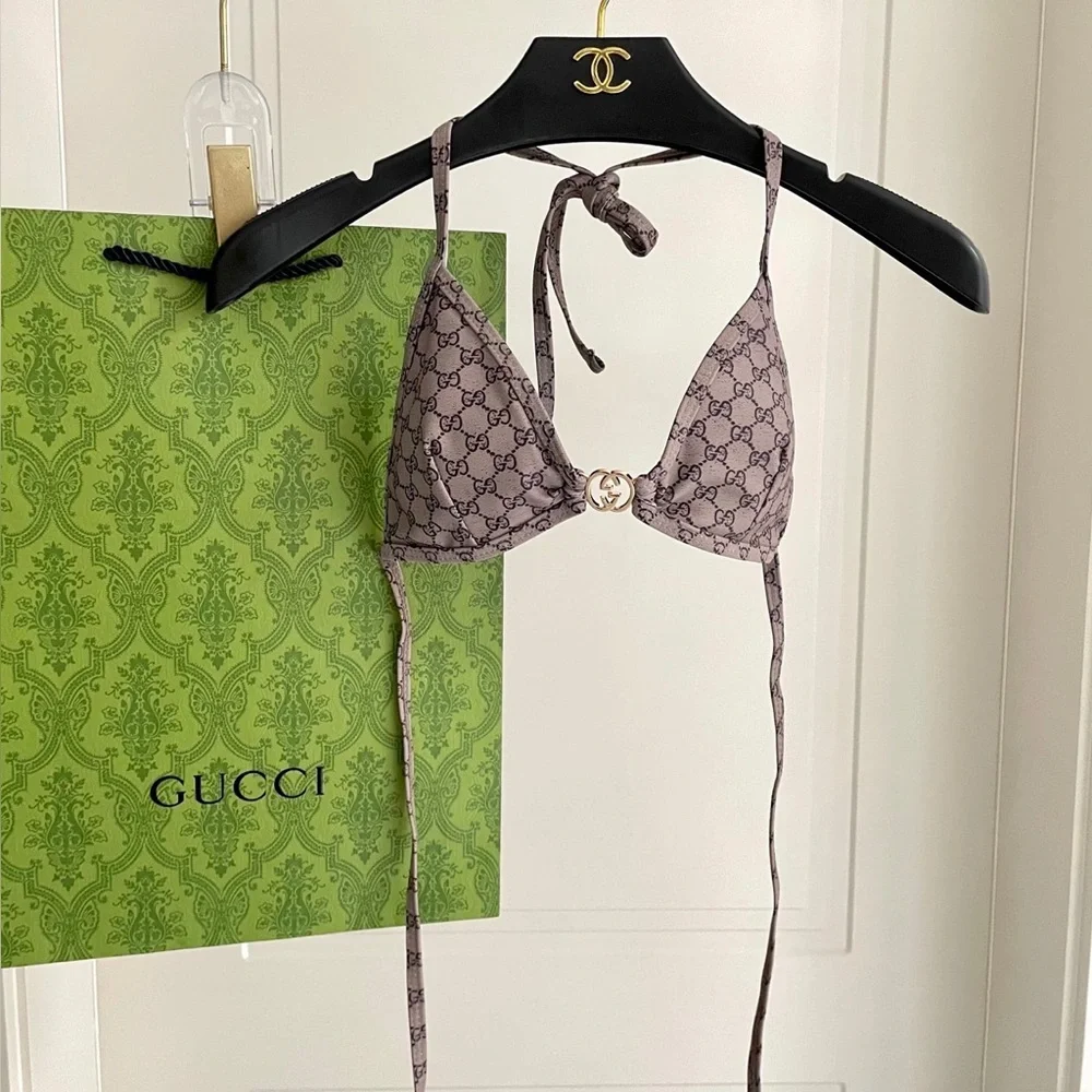 Gucci GG-Jacquard Triangle Bikini Set - Picture 3 of 5